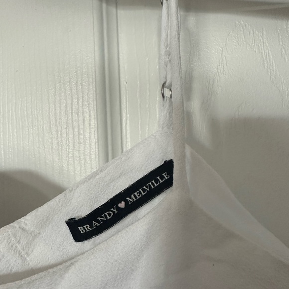 ⚡️2/$25⚡️Brandy Melville White Cami Top Back Tie Adjustable | One Size - Picture 2 of 5